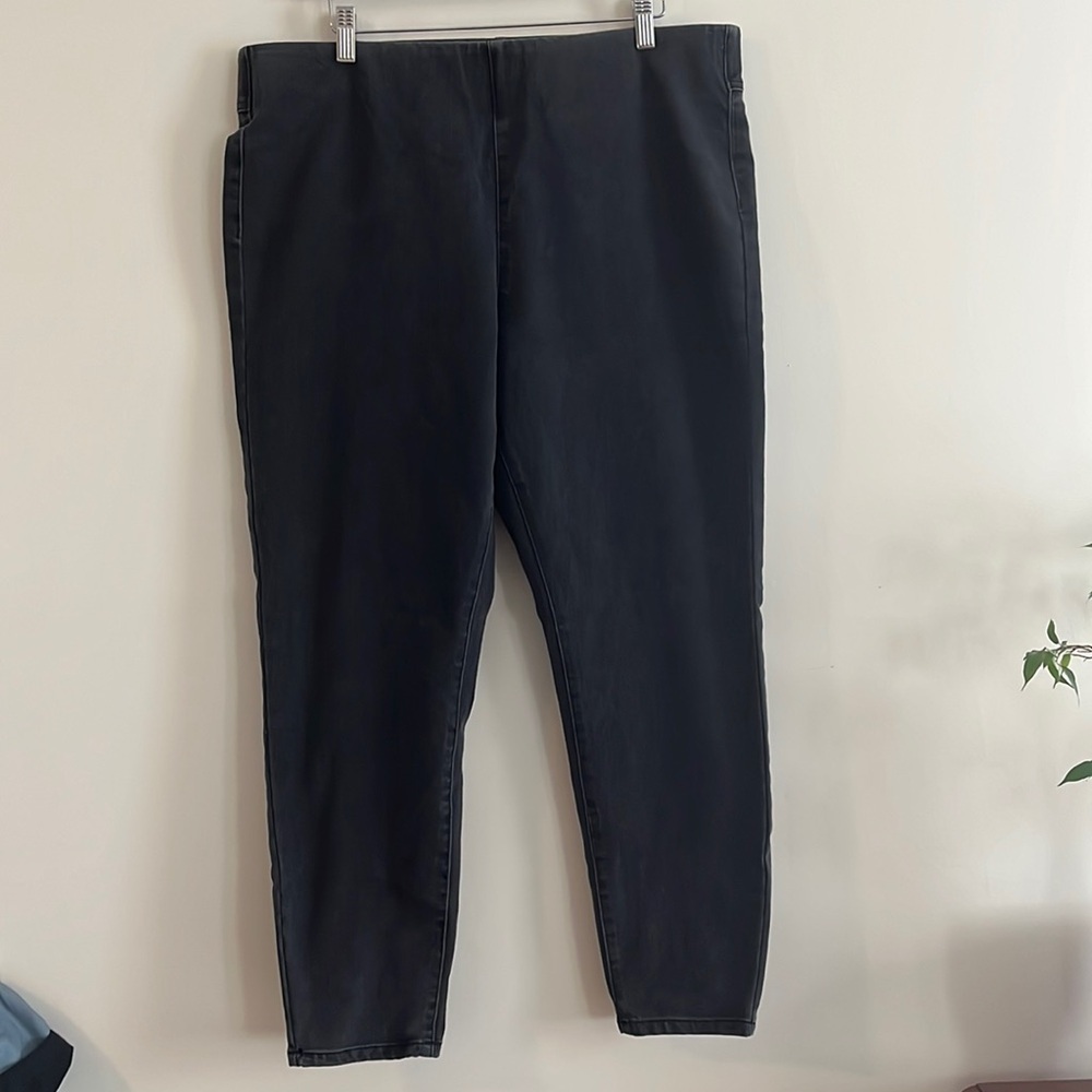 SOFT SURROUNDINGS sz XL gray skinny jeans pull on‎ elastic